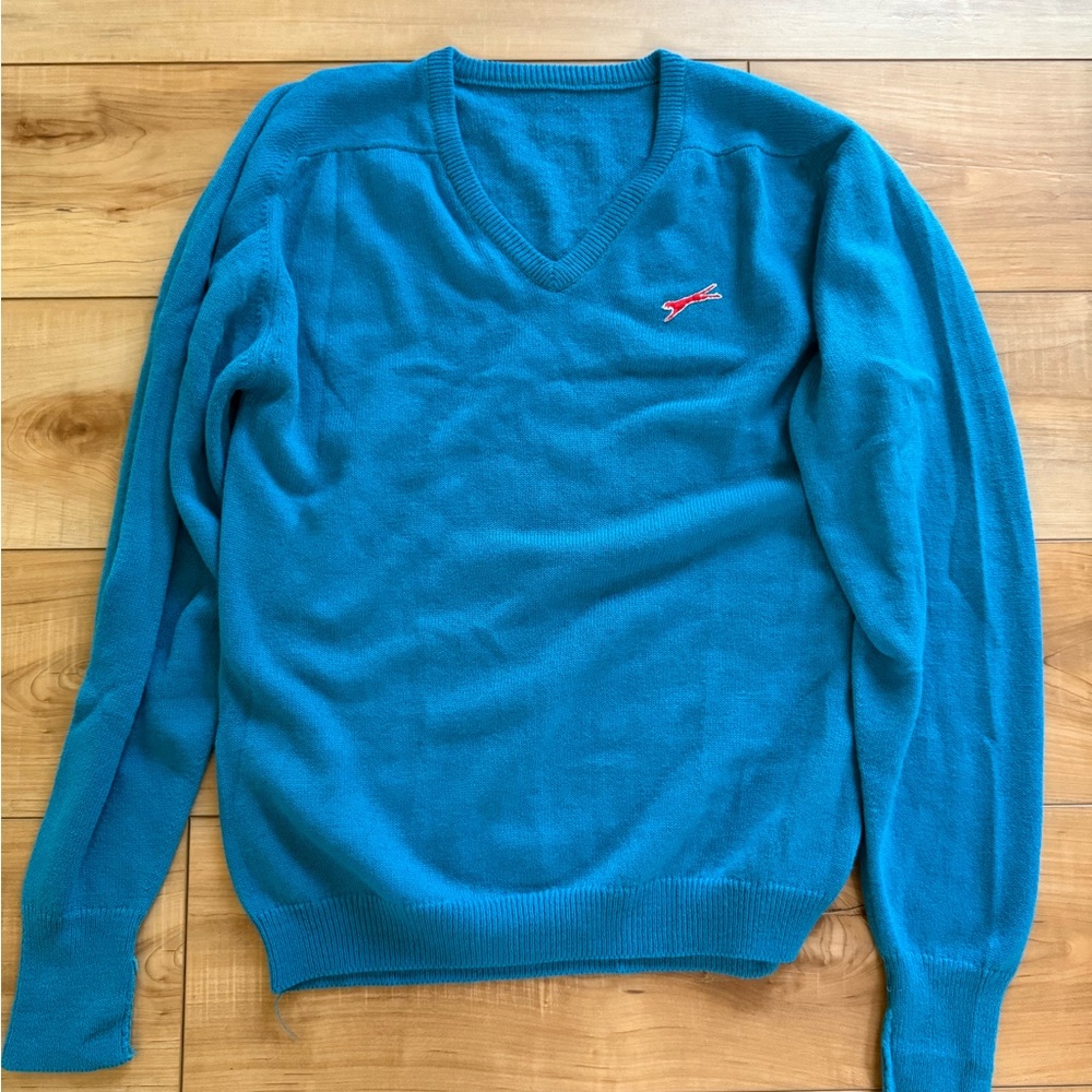 Slazenger Teal V-Neck Sweater